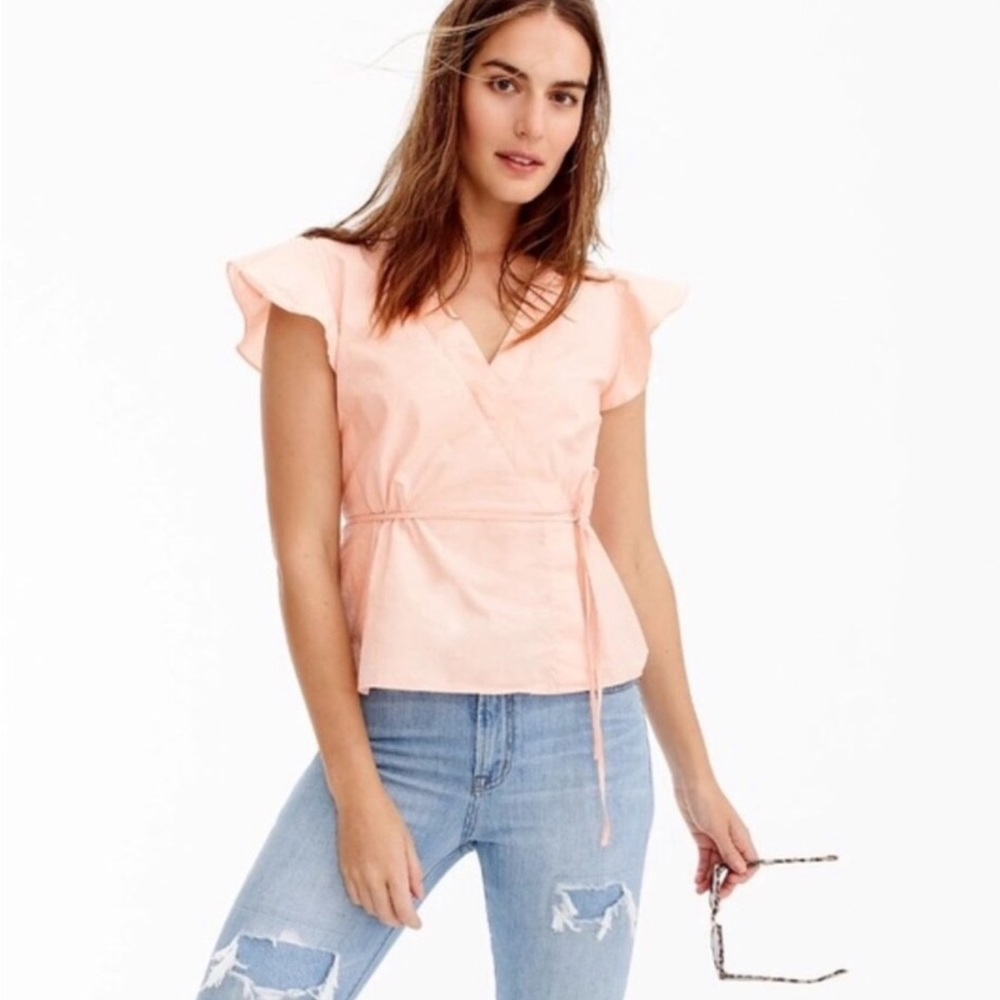 J. Crew Flutter-Sleeve Top
